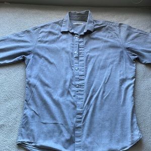 Jack and Jones - Grey Button Up Shirt - Mens Medium